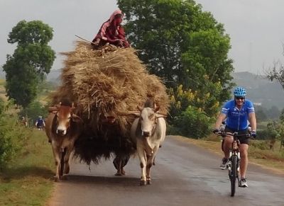 Phil Hurcom Cycling on the  tour with redspokes